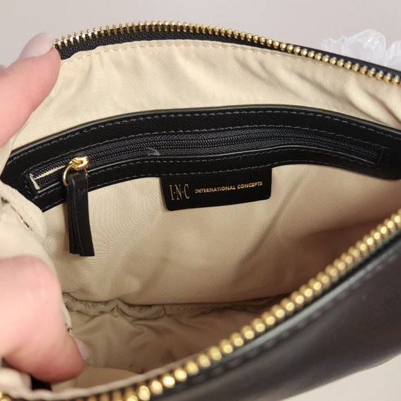 INC International Concepts Kimmi Crossbody Black with Stylish Chain Strap NWT - Picture 8 of 12